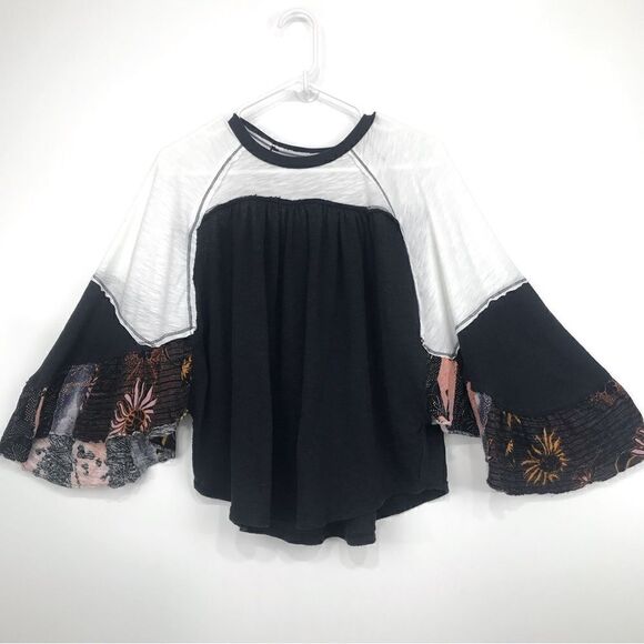 We The Free Free People Friday Fever Mixed Media Top - Picture 5 of 13